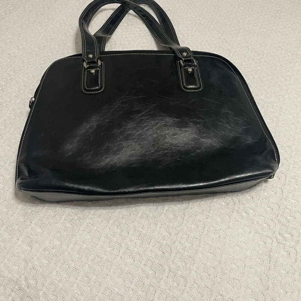Samsonite Black‎ Leather Laptop Briefcase Tote